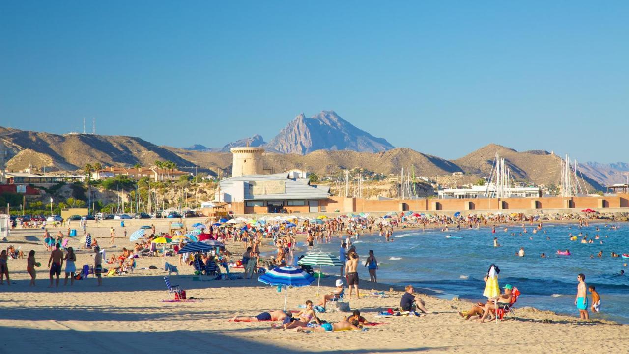 Sunny Duplex In Front Of Campello Beach El Campello Exteriör bild